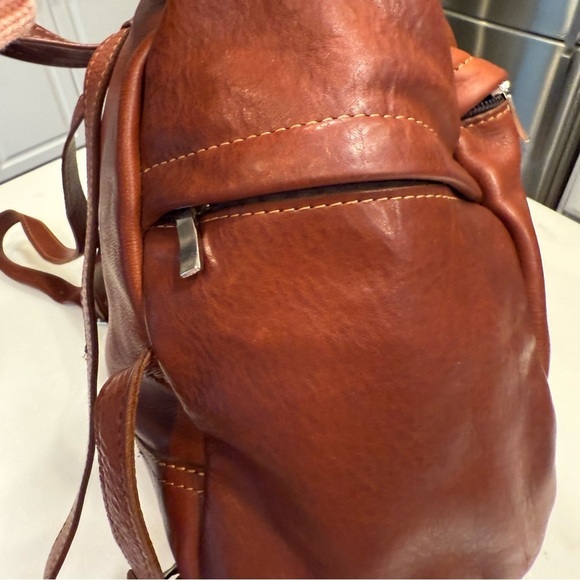 Sergio’s Collection Women’s Brown Leather Back Pack Handcrafted EUC main image 9